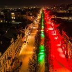 Laisvės alėja nusidažė trispalvės spalvomis