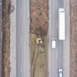 Viaduko statybos A1 kelyje prie Giraitės