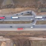 Viaduko statybos A1 kelyje prie Giraitės