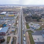Viaduko statybos A1 kelyje prie Giraitės