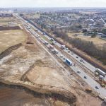 Viaduko statybos A1 kelyje prie Giraitės