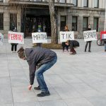 Protesto akcija prie savivaldybės