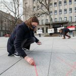 Protesto akcija prie savivaldybės