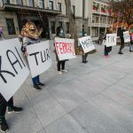 Protesto akcija prie savivaldybės