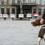 Protesto akcija prie savivaldybės