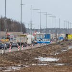 Viaduko statybos A1 kelyje prie Giraitės