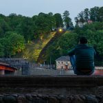 Apšviesta Aleksoto apžvalgos aikštelė