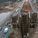 Lūžusi Kleboniškio tilto konstrukcija