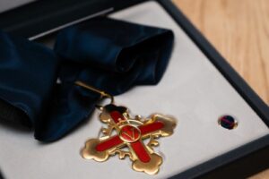 J. Krėpštai Norvegijoje įteiktas garbingas karaliaus Haraldo apdovanojimas / Lietuvos ambasados Norvegijoje nuotr.