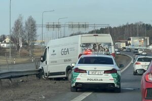 Avarijos A1 kelyje / P. Skučo nuotr.