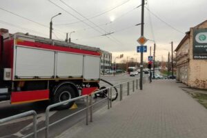 Gaisras Jurbarko gatvėje / Skaitytojų nuotr.