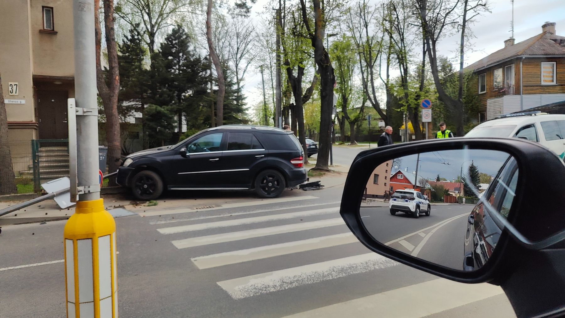 Avarija Utenos g. / Skaitytojų nuotr.