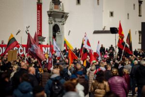 Protestas prieš visuotinį NT mokestį / S. Lisausko, BNS nuotr.