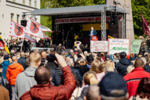Protestas prieš visuotinį NT mokestį / S. Lisausko, BNS nuotr.