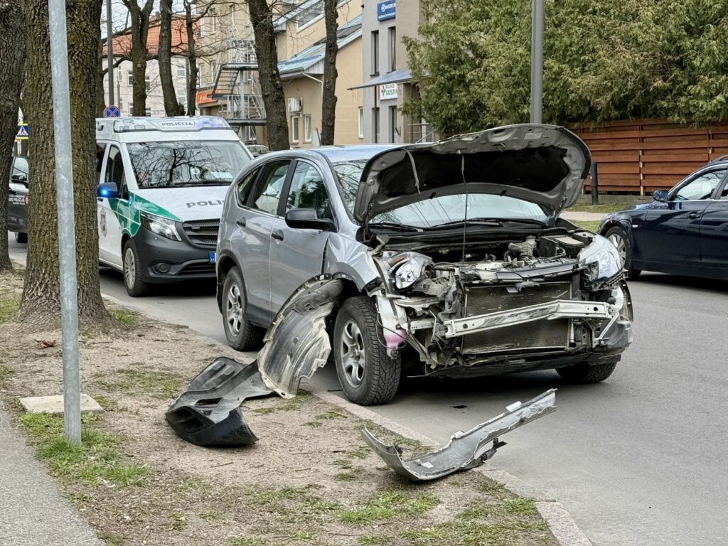 Avarija V. Lašo gatvėje / BNS nuotr.