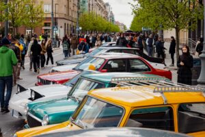 Protestas prieš siūlymą ilginti istorinių automobilių amžių / S. Lisausko, BNS nuotr.