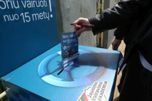 AM kategorijos vairuotųjų Kaune surengta akcija / M. Patašiaus nuotr.