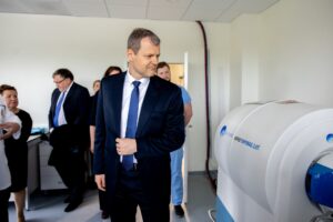 G. Paluckas lankėsi Kauno klinikose ir LSMU / L. Penek / LRV nuotr.