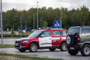 Gaisro Kauno kogeneracinėje jėgainėje gesinimo darbai / T. Biliūno / BNS nuotr.