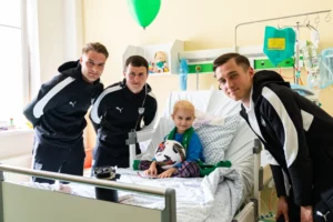 FK „Kauno Žalgiris“ ir „Mamų unija“ Kauno klinikose / žalgiris.lt nuotr.