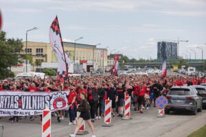 „Žalgirio“ ir „Ryto“ fanai / R. Tenio nuotr.
