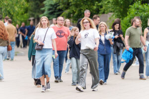Minios gerbėjų renkasi į J. Timberlake koncertą / R. Tenio nuotr.