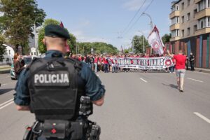 „Žalgirio“ ir „Ryto“ fanai / R. Tenio nuotr.