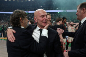 T. Sabonis ir V. Mačiulis - pergalės šėlsmas / M. Patašiaus nuotr.