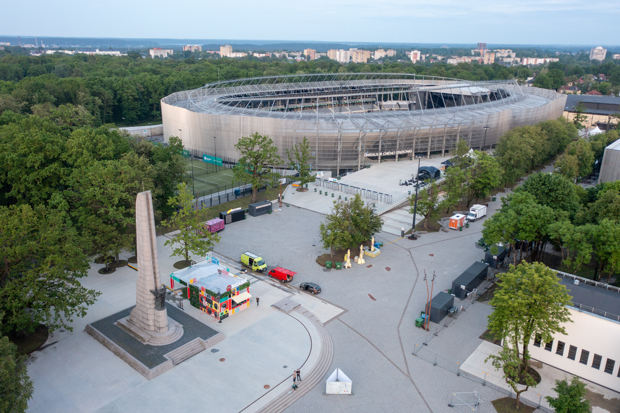 Pasiruošimas Justin Timberlake koncertui stadione / Kas vyksta Kaune nuotr.