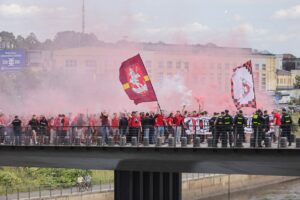 „Žalgirio“ ir „Ryto“ fanai / R. Tenio nuotr.