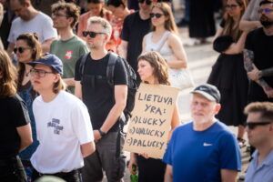 Prie Seimo – protestas prieš premjerą / R. Riabovo / BNS nuotr.