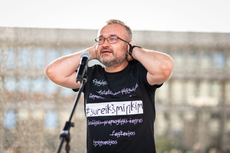 Prie Seimo – protestas prieš premjerą / R. Riabovo / BNS nuotr.