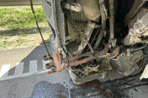 Avarija A1 magistralėje / Įmonės „Vakarų amatininkai“ nuotr.