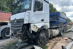 Avarija A1 magistralėje / Įmonės „Vakarų amatininkai“ nuotr.