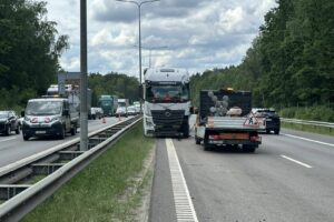 Avarija A1 magistralėje / Įmonės „Vakarų amatininkai“ nuotr.
