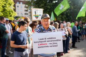 Prie Seimo – protestas prieš premjerą / R. Riabovo / BNS nuotr.