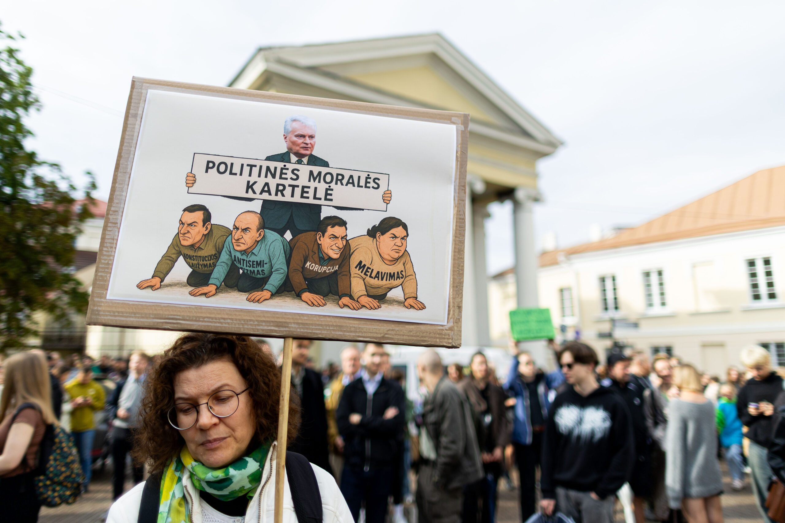 Protestai "Prezidente, kur Jūsų stuburas?" / ELTA / Ž. Gedvilos nuotr.
