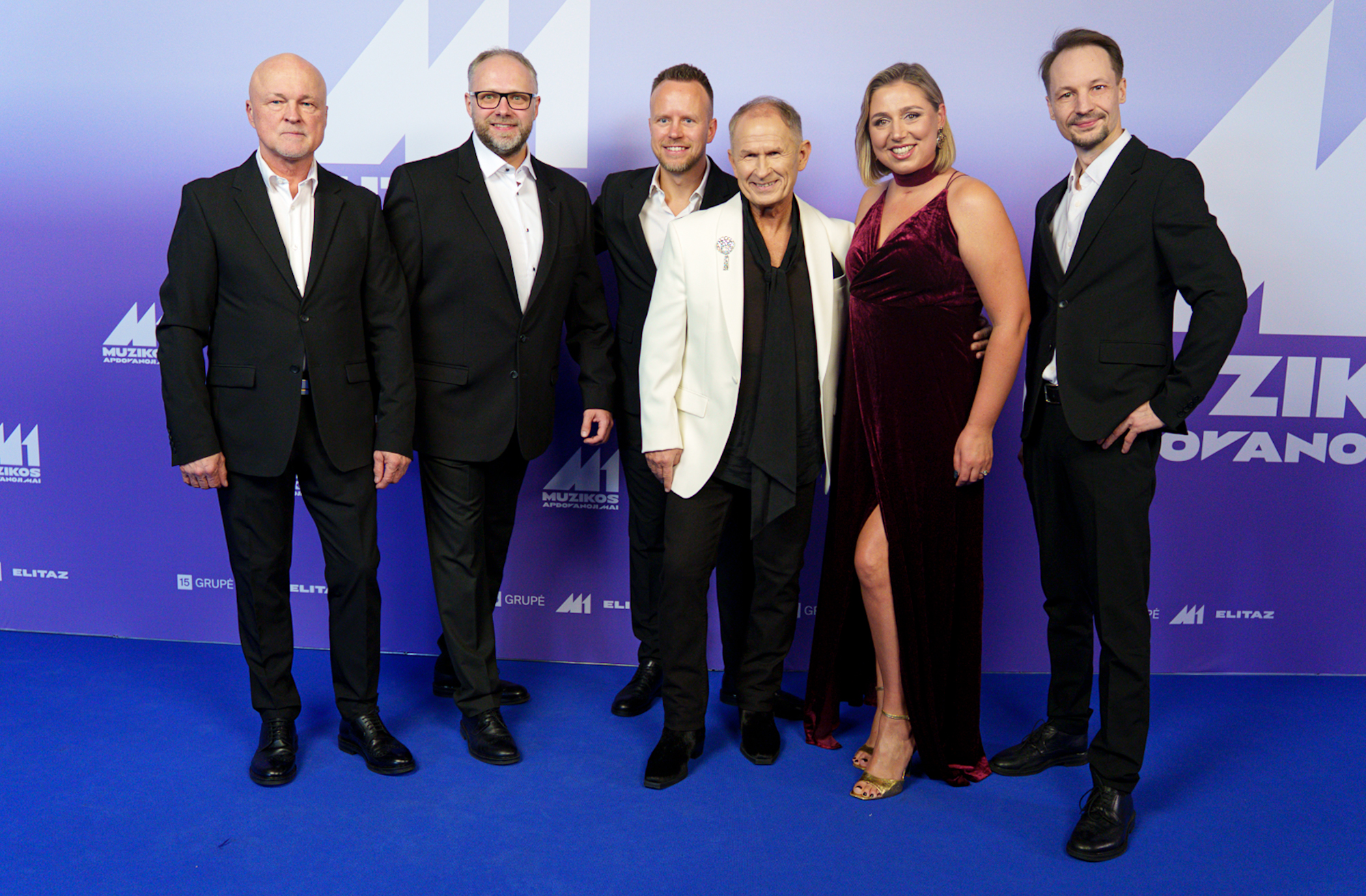 M1 muzikos apdovanojimų mėlynasis kilimas / R. Tenio nuotr.